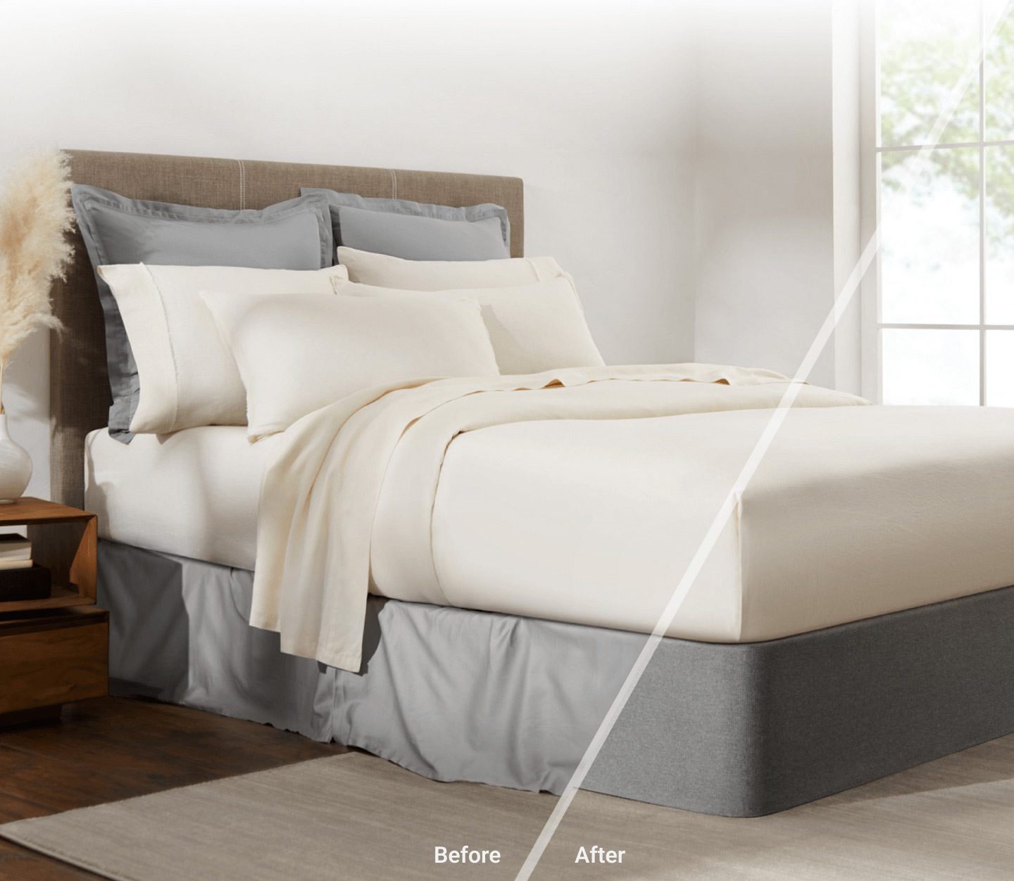 Wrap Around Bed Skirt - Circa Bed Wrap  Modern Bed Skirt Alternative -  Standard Textile Home