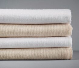 The Basic Bath Blankets is one of our most economical blankets. Shown here in a stack of 2 each of natural and white alternating colors.