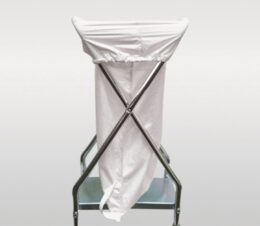 Our ComPel® hamper bag provides hygienic soiled linen storage. Liquid resistant, durable fabric means you won’t have to worry about leaks or tears in transit. Featured in white.