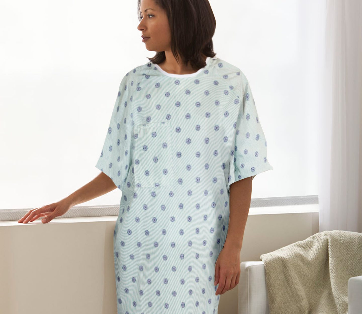 Buy Avneel Pure Cotton Patient Dress Patient Gown/Both Side Wearable  Hospital use Gown, Patient Gown (Blue) Free Size Unisex Online at Best  Prices in India - JioMart.