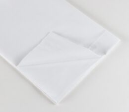 Standard Classic Percale Woven Sheeting for hospitals and healthcare systems. Available in flat sheets or pillowcases. Folded flat sheet shown.