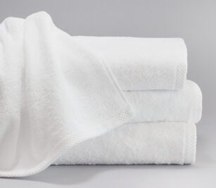 Durable Pique Weave Bath Linens add elegance to vacation rental