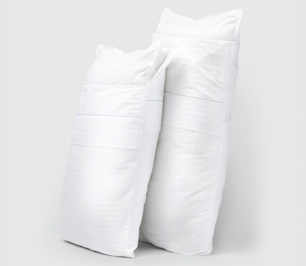 VersaPillowcase is designed to fit any pillow size, from standard to king.